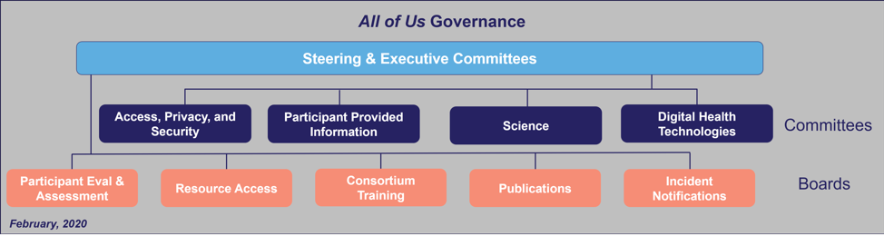 All of Us Governance workflow chart